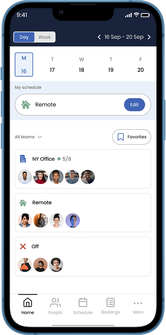 FLYDESK Hybrid Workspace Software Mobile