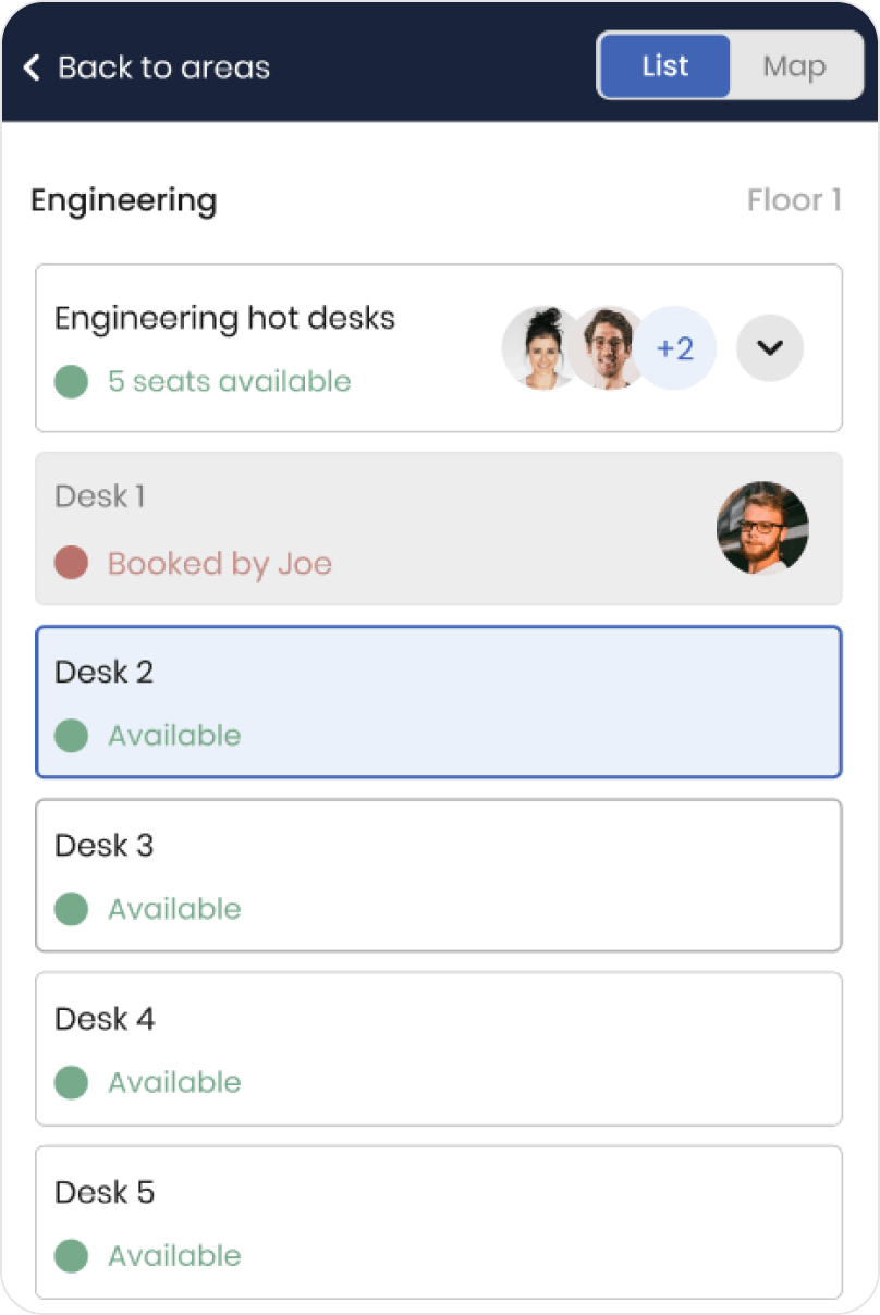 Desk Booking System x4