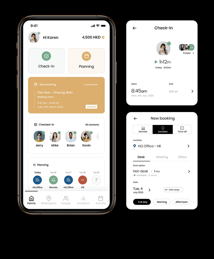 FLYDESK App - Overview 3 black
